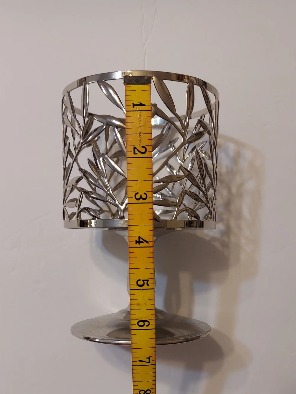 Bath & Body Works Silver Leaf Cutout Candle Holder